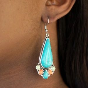 Paparazzi Blue Multi Rural Recluse Earrings